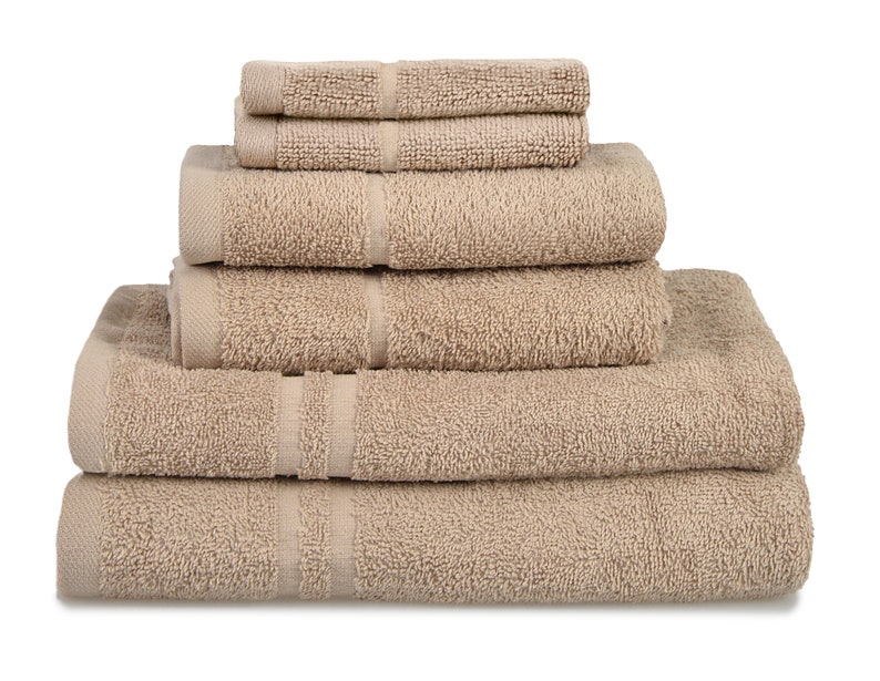 Natural Cotton 6 Piece Towel Set Hotel Essentials Gift Bale by Allure image 7