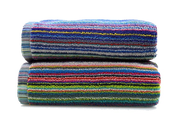 100% Recycled Cotton Towels Multi-coloured Fabric, Lightweight Colourful  Towel Set, Absorbent Quick Dry Kitchen Towels, Bathroom Towels 