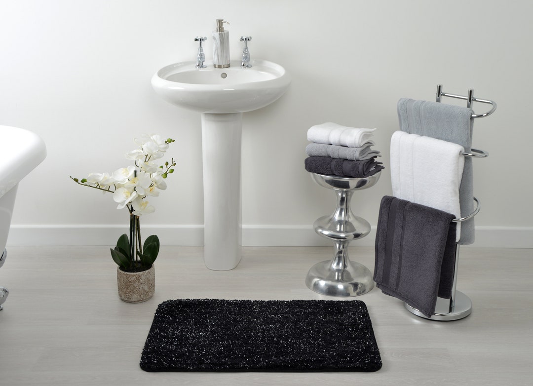 Bling Sparkle Bath Mat 50 X 80cm Non Slip Bathmat Soft Etsy