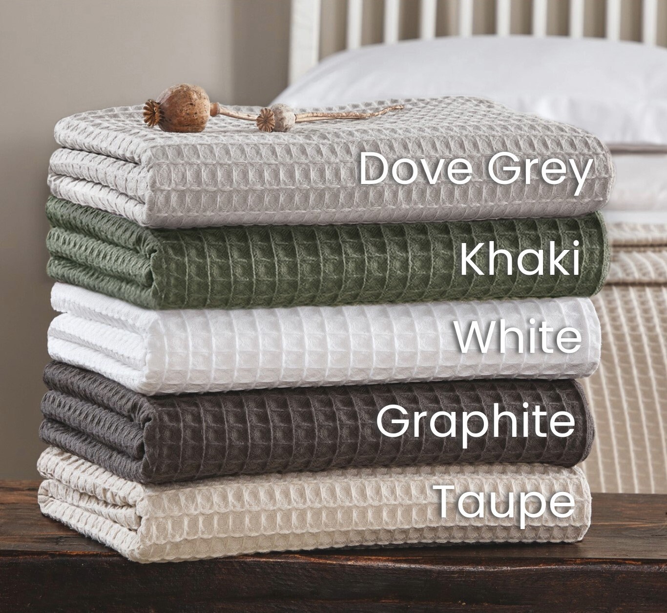 Hotel waffle bedspread deals
