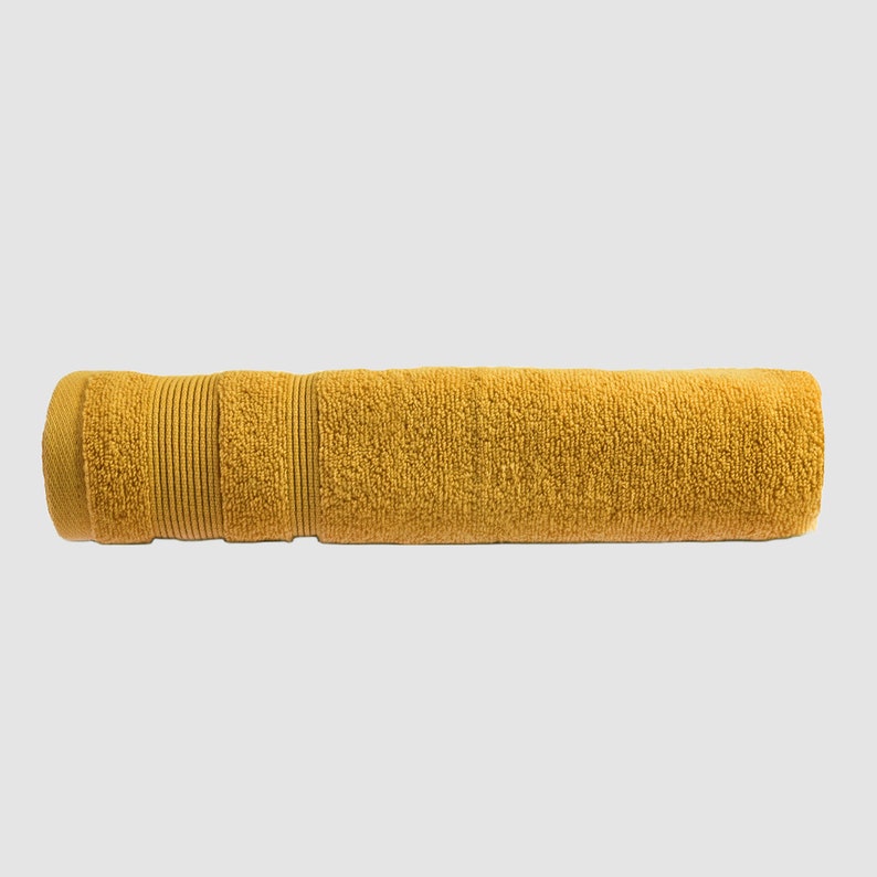 Serviettes en coton égyptien Serviettes de bain de luxe Zero Twist Essuie-mains, serviettes de bain, draps de bain, débarbouillettes Décoration d'intérieur beige neutre image 3