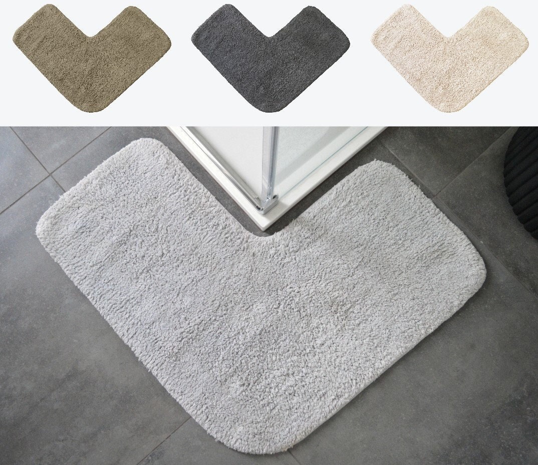 Grey Marble Bath Mats Quick Dry Absorbent Floor Rugs Napa Skin