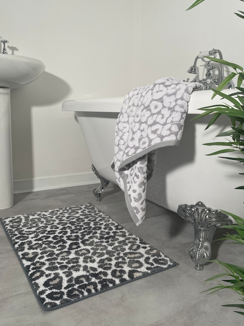 Luxury Jacquard Leopard Print Bath Towels 100 Cotton by Etsy