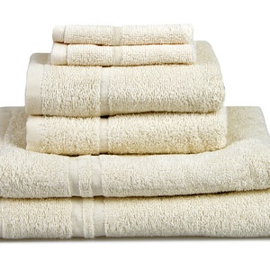 Natural Cotton 6 Piece Towel Set Hotel Essentials Gift Bale by Allure image 4