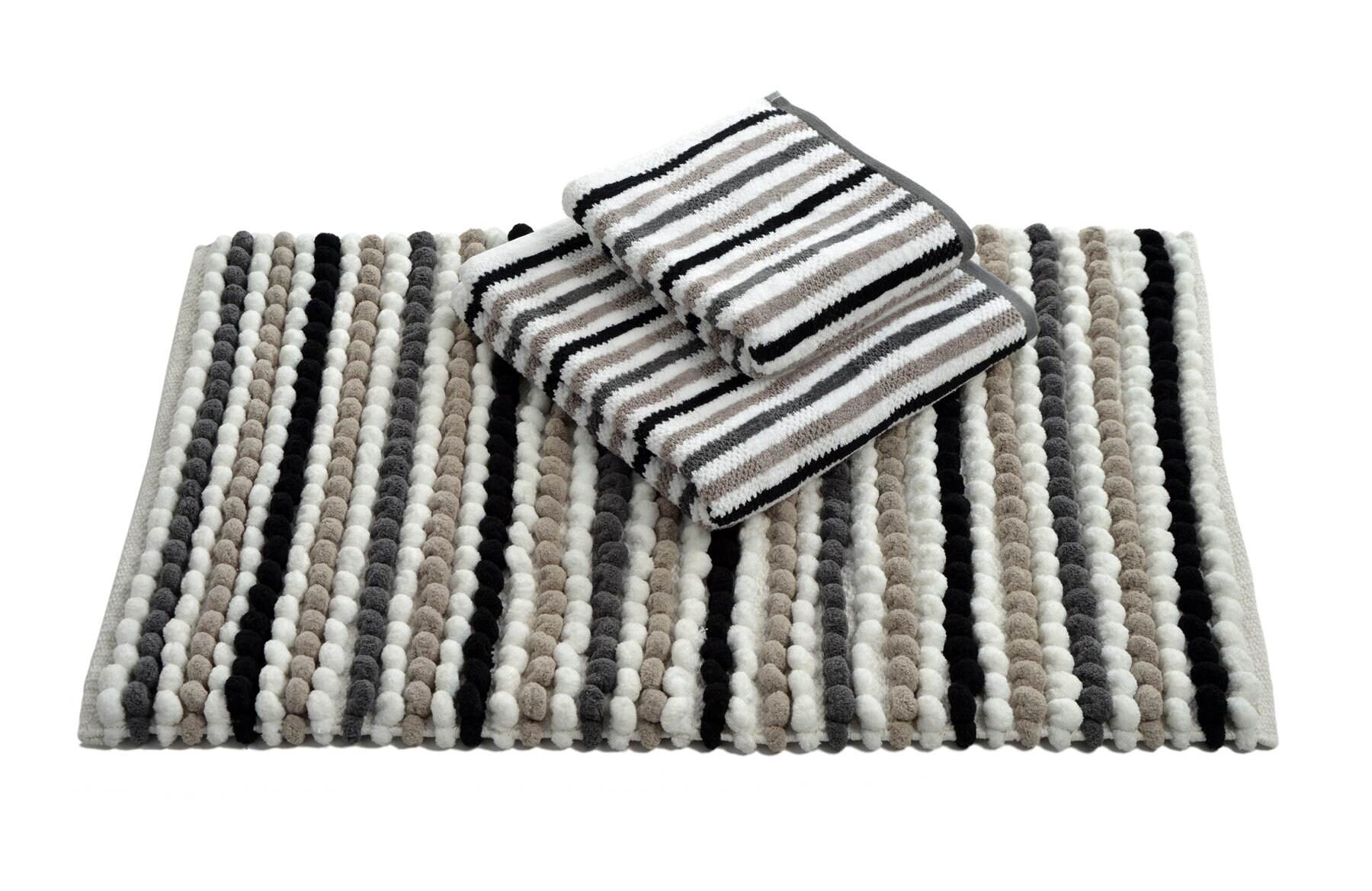 Chunky Bobble Striped Two Piece Bath Mat and Pedestal Toilet Etsy