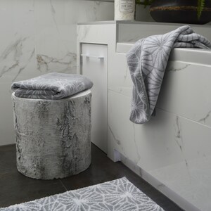 Madrid Geometric Cotton Towels by Allure - Stylish Patterned Bathroom Towels - Modern Geo Towels