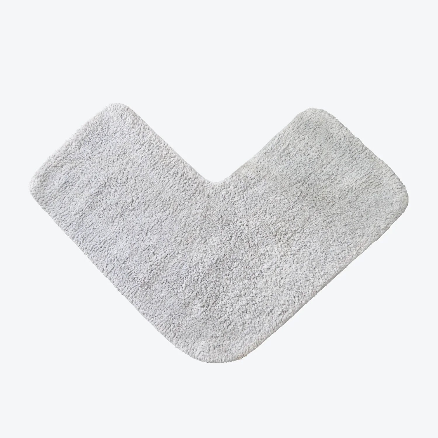 Corner Shower Mat 70 X 35cm 100% Cotton L-shaped Bath Mat Super