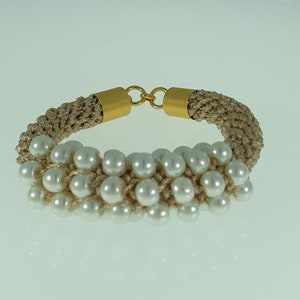 Vegan Faux Pearl Statement Bracelet image 3