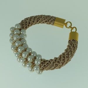 Vegan Faux Pearl Statement Bracelet image 4