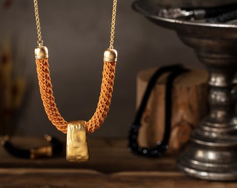 Mustard & Gold Necklace