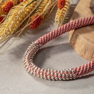 Soft Crochet Pink Necklace image 2