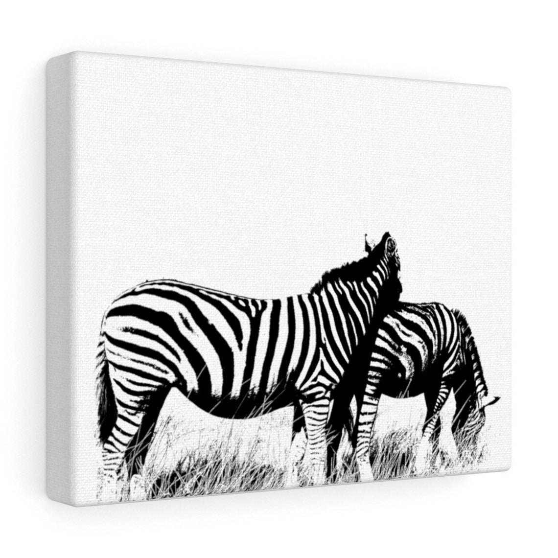 Zebra Art Print on Canvas Minimalist Wall Décor Gift for Etsy