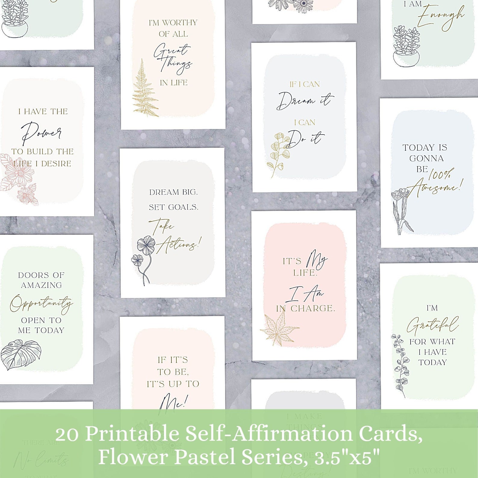 Printable Affirmation Cards for Self Affirmation Daily | Etsy