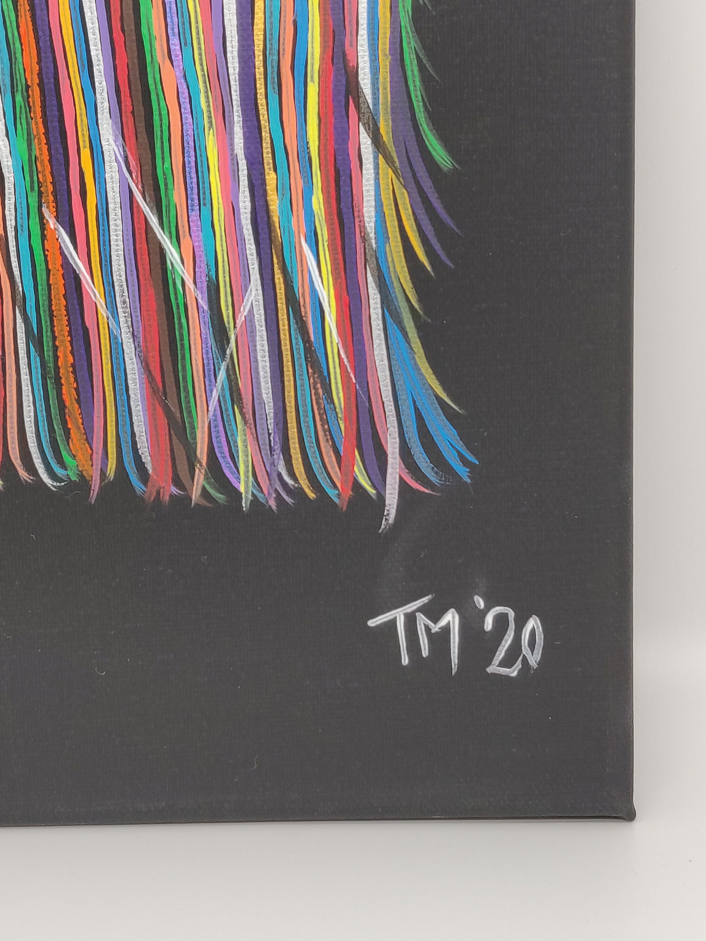 Rainbow Scottie dog Canvas Art beautiful quirky wall art Etsy