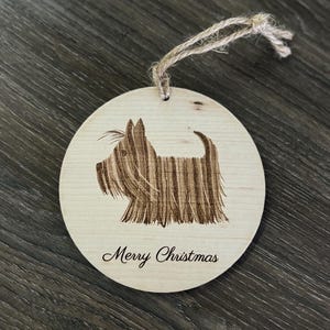 Eco Scottie Dog Wooden Christmas decoration, eco friendly decoration, Dog lover gifts, Christmas Gifts, scotty dog tree decoration