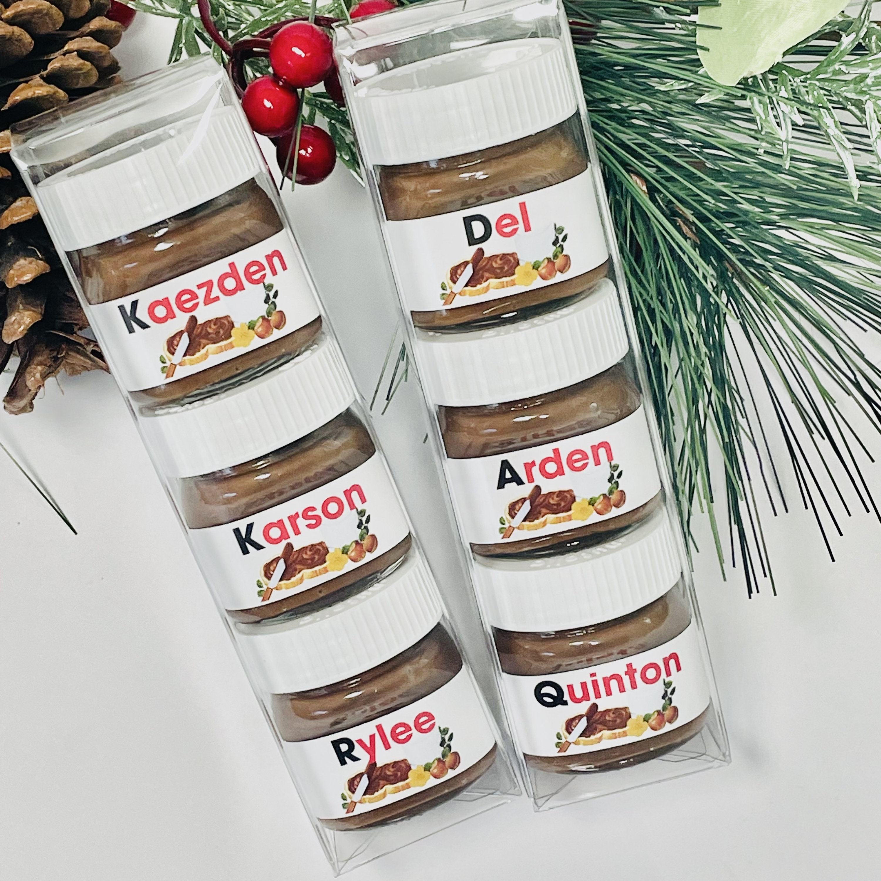 Custom Stocking Stuffers Nutella Favors Mini Nutella Favors Personalized  Christmas Gift Christmas Basket Stuffers Christmas Gift 