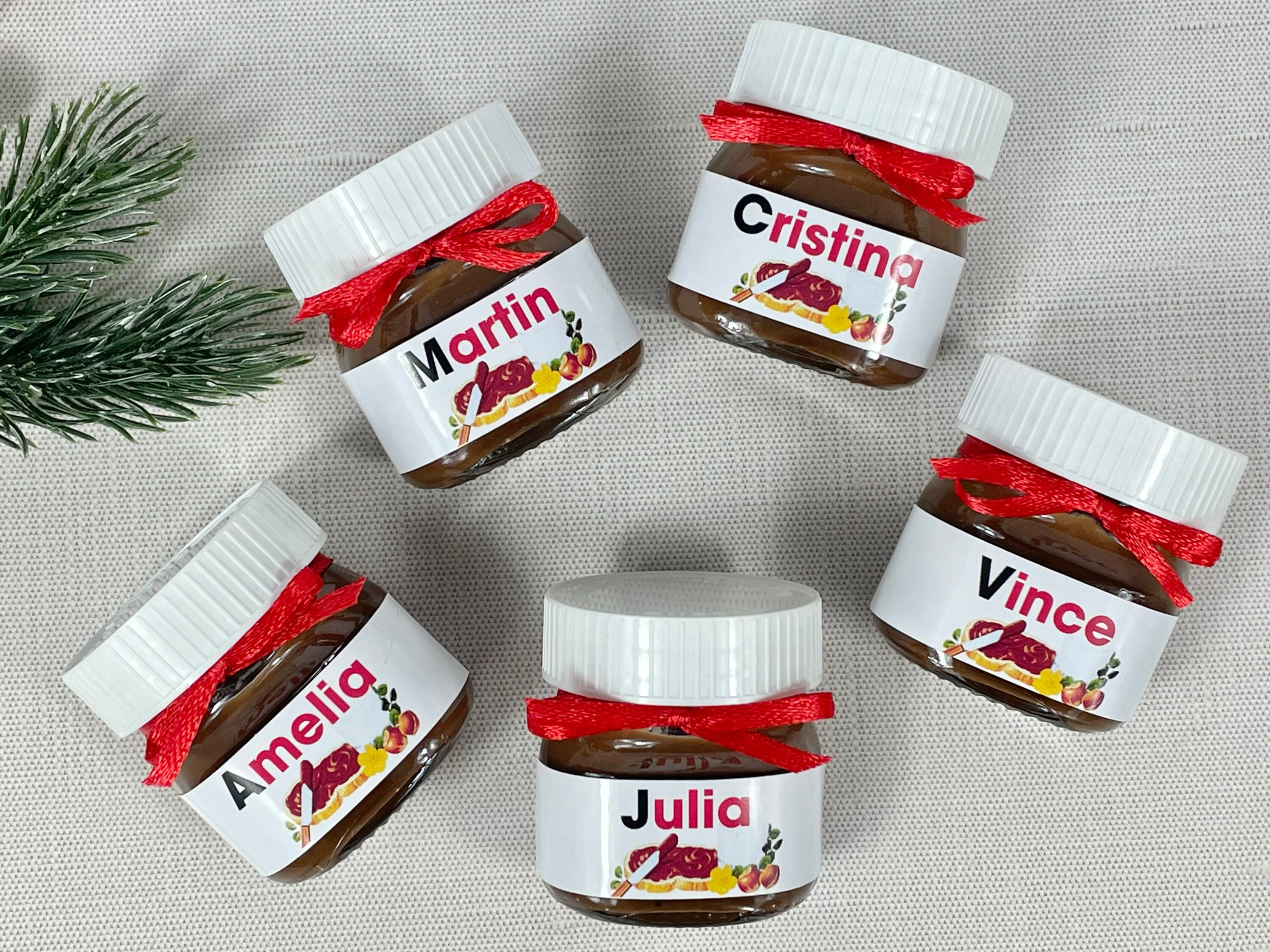 Personalized Nutella Jars Nutella Favors Tiered Tray Decor - Etsy