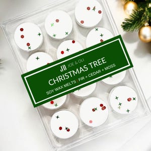 Christmas Tree Holiday Wax Melts [Christmas Wax Tarts Wax Warmer Melts Adult Stocking Stuffers Secret Santa Gift Under 10 Winter Décor Pine]
