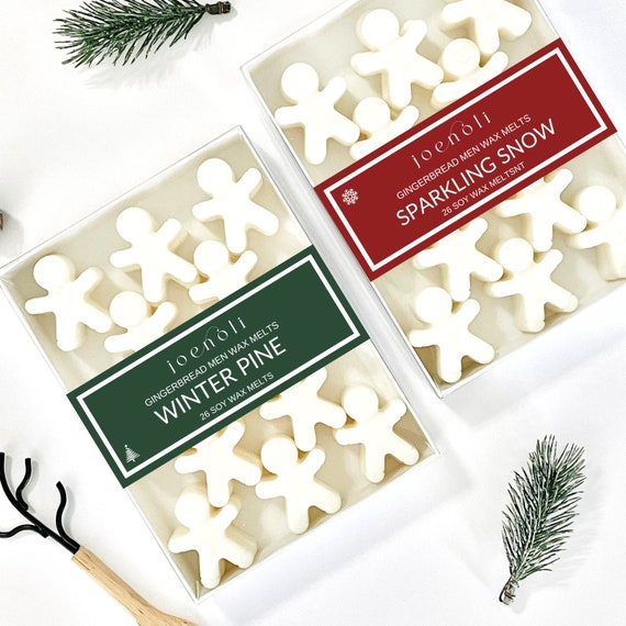 Holiday Wax Melts Christmas Wax Tarts Gingerbread Men Stocking Stuffers  Home Fragrance Secret Santa Gift Fall Scents Christmas Tree Candle 