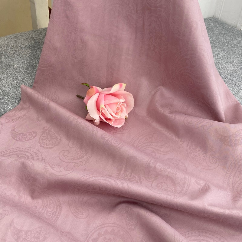 Dusty Rose Silk Zibeline Fabric