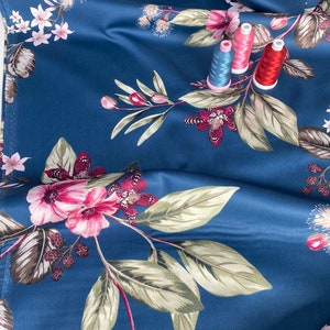 Printed cotton satin 240cm wide