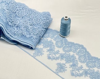 Baby blue Blumarine Lace 13 cm width