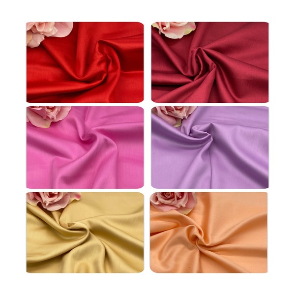 Cotton Satin Fabric Etsy