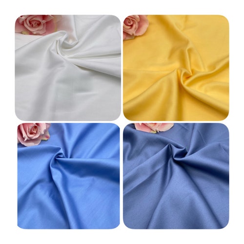 100 Premium Cotton Satin 240 Cm Wide Etsy