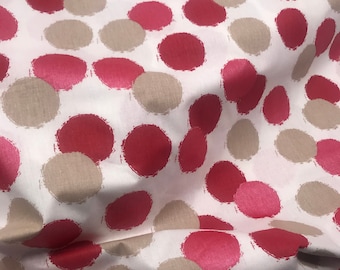 Tessuto di cotone rosso metallizzato largo, larghezza 240 cm