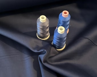 240 cm extra brett bomullssatintyg, silkeslent mjukt. Marinblått
