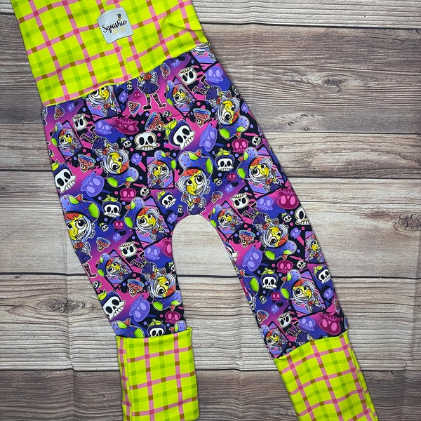 Zombie Strawberry Shortcake - Miniloones, Maxaloones, Grow With Me Pants, baby joggers, gifts for babies, Halloween Gifts, Holiday Gifts