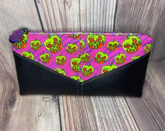 Evil Queen Harlequin Clutch, Purse, Bag, Snow White, Poison Apple, Disney Fan Bags