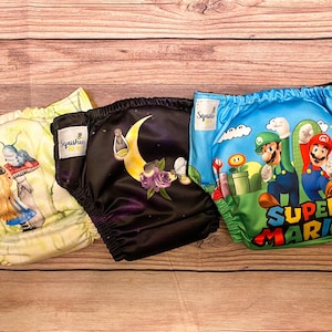Cloth Pocket Pull-Ups, Reusable Trainers, Cloth Diapers, Nappy, Overnight Pull Ups, Multiple Sizes from 2- 4y and 4-5y.