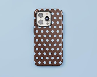 Choc Blue | Polka Dot Case, Protective Tough Cover
