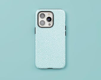 Blue Speckle Phone Case: Protective, Impact-Resistant Cover
