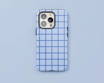 Blueprints | Blue Grid Phone Case, Protective Tough Cover, iPhone & Android