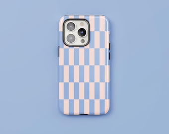 Bubblegum Blocks | Blush and Blue Phone Case, Protective Tough Cover, iPhone & Android