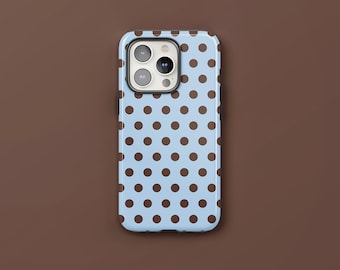 Mocha Sky | Polka Dot Case, Protective Tough Cover