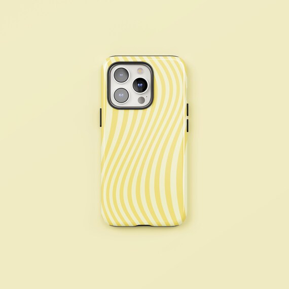Butter Yellow | Two Tone Wavy Yellow Phone Case, Protective Tough Cover | iPhone & Android Butter Yellow | Two Tone Wavy Yellow Phone Case, Protective Tough Cover | iPhone & Android