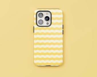 Mellow Yellow | Lemon Wavy Case, Protective Tough Cover