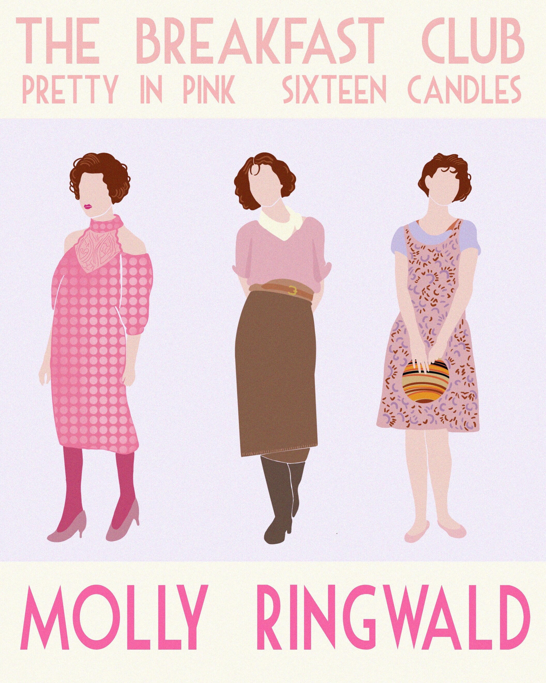 Molly Ringwald Minimalistic Illustrated Movie Poster Art Print Etsy