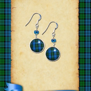 Blue Tartan Earrings Campbell
