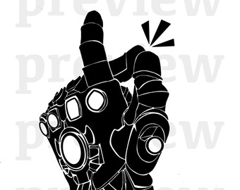 Thanos Infinity Gauntlet Glove SVG File.  Perfect for Cricut! Multiple formats included (svg, jpg, png) Decal Stencil Avengers