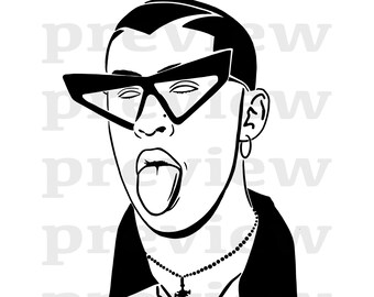 Download Bad bunny svg | Etsy