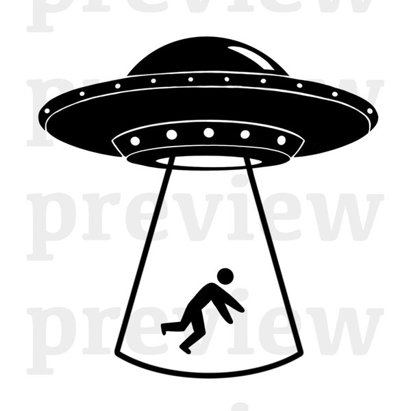 UFO ALIEN SVG File. Perfect for Cricut, Cameo, Decals, Cut, T-shirts.
