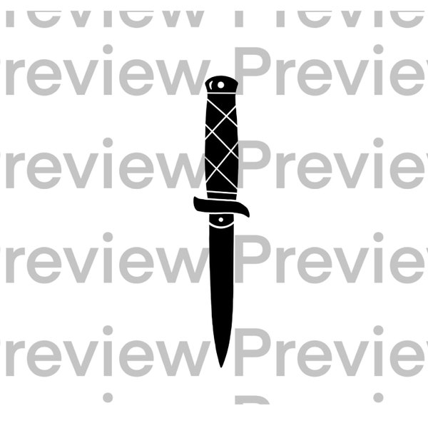 Dagger Knife SVG File . Perfect for Cricut . Tattoo SVG