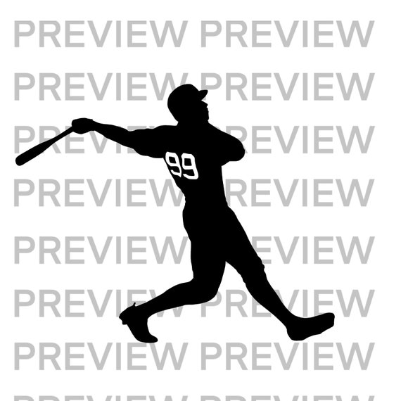 Aaron Judge SVG Bundle . 2 Aaron Judge NY SVG files , perfect for Cricut .  Home Run Swing 99