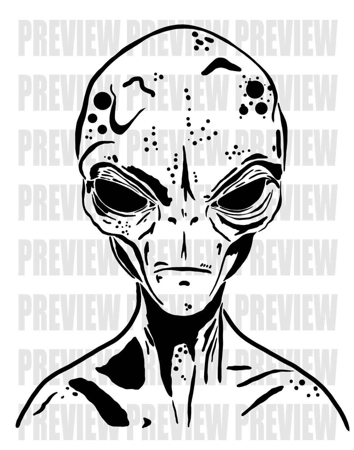 ALIEN SVG Perfect for Cricut Svg File Cameo Stencil - Etsy