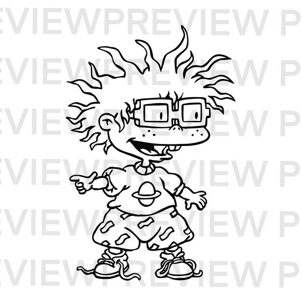 Chuckie SVG Rugrats , Perfect for Cricut, 90s Cartoon SVG