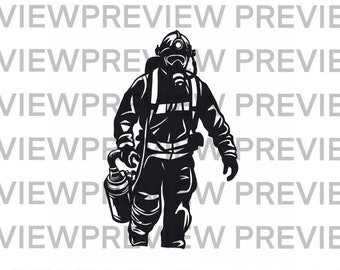 Firefighter SVG File, Perfect for Cricut. Fireman fire fighter SVG